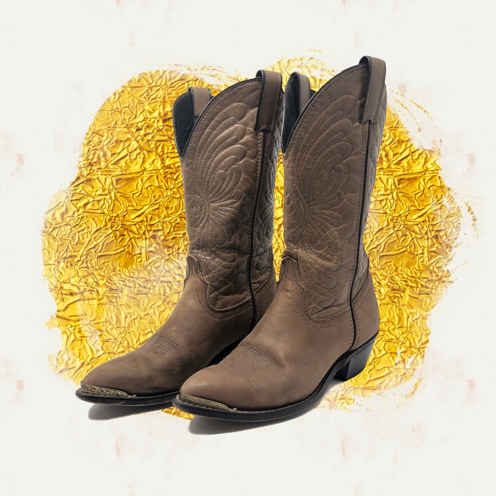 Laredo Women's Brown Cowboy Boots Perfectly Worn